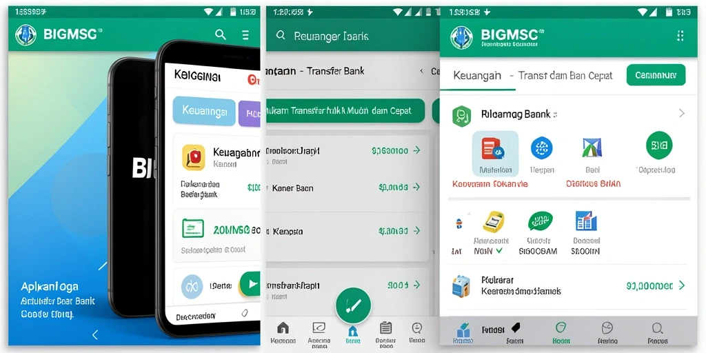 Antarmuka aplikasi BIGMSG untuk Transfer Bank yang intuitif dan praktis.