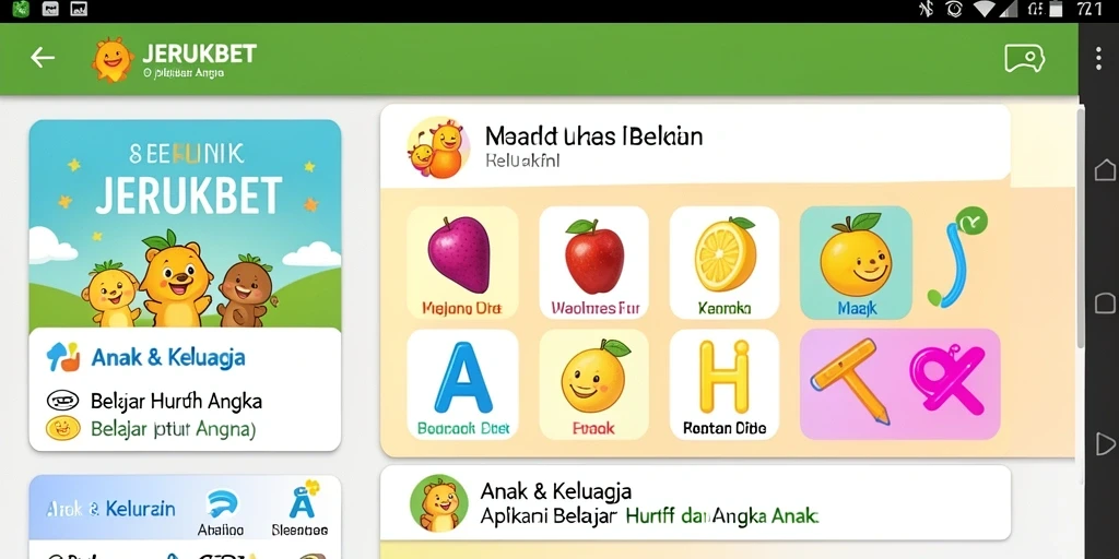 Antarmuka aplikasi JERUKBET yang menarik dan edukatif.