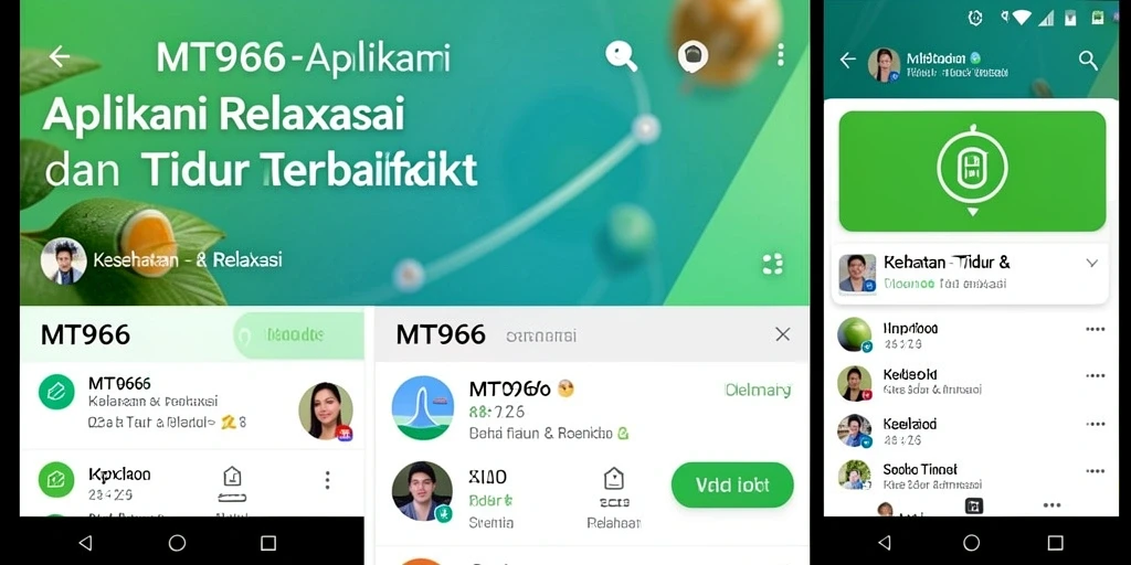 Antarmuka MT966 menampilkan fitur Tidur & Relaksasi yang intuitif.