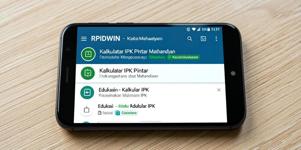 Antarmuka RPIDWIN yang intuitif menampilkan fungsi Kalkulator IPK dengan jelas.