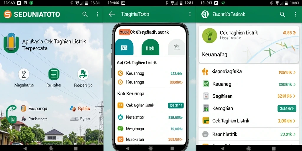 Antarmuka SEDUNIATOTO untuk cek tagihan listrik yang sederhana dan efektif.