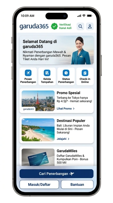 Kanal Resmi Garuda365 untuk Pengguna Android